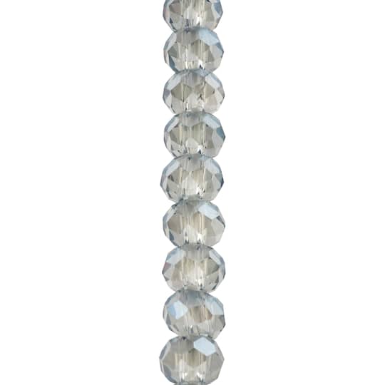 Blue Glass Faceted Rondelle Beads by Bead Landing&#x2122;
